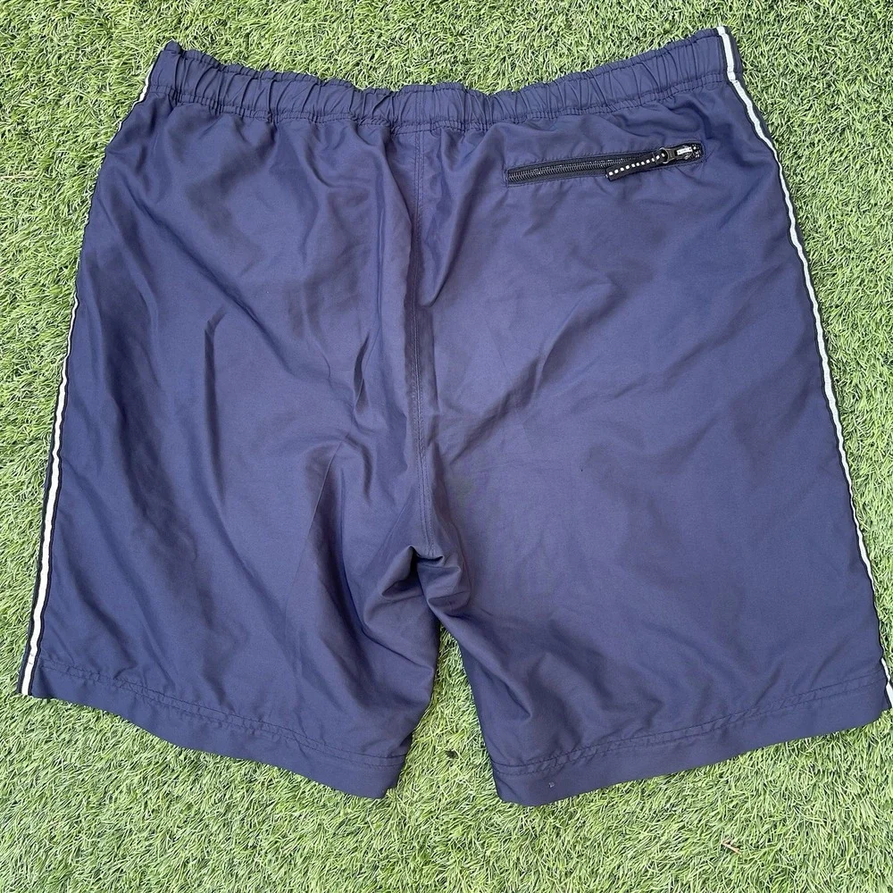 Vintage Old Navy Cargo Shorts Men's Large Blue Military Nylon Belted Y2k